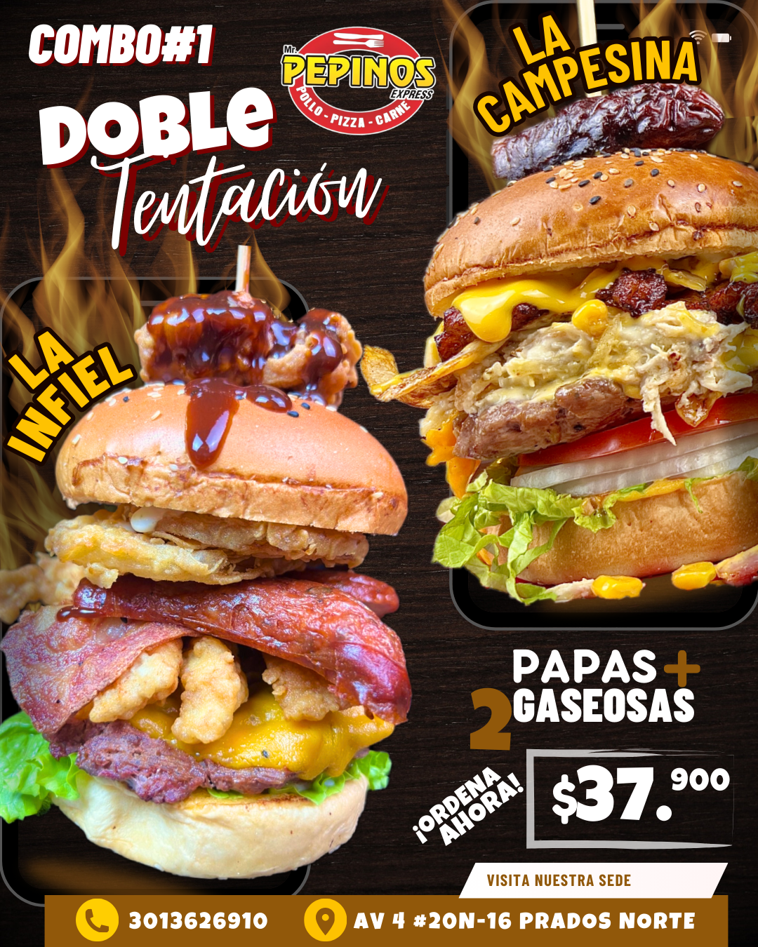 Combo promocional 1 en Mr. Pepinos Express